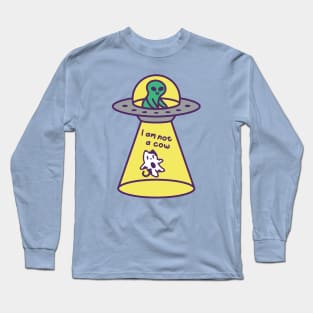 Cat Abduction By Alien Long Sleeve T-Shirt